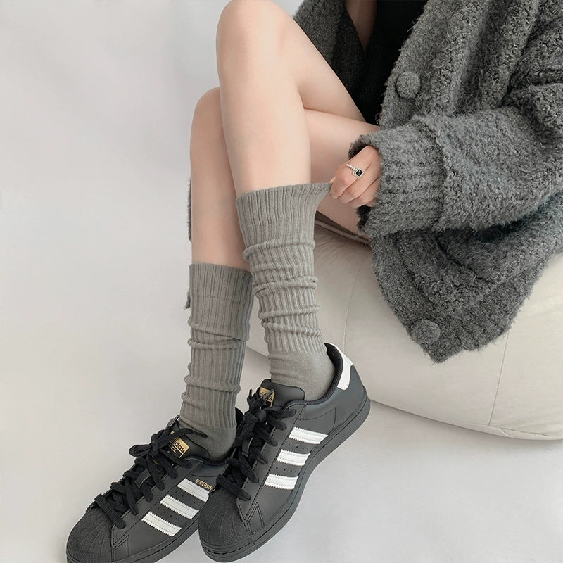 JK Knitted Mid-Calf Cotton Socks, Multiple Color 42336:736611