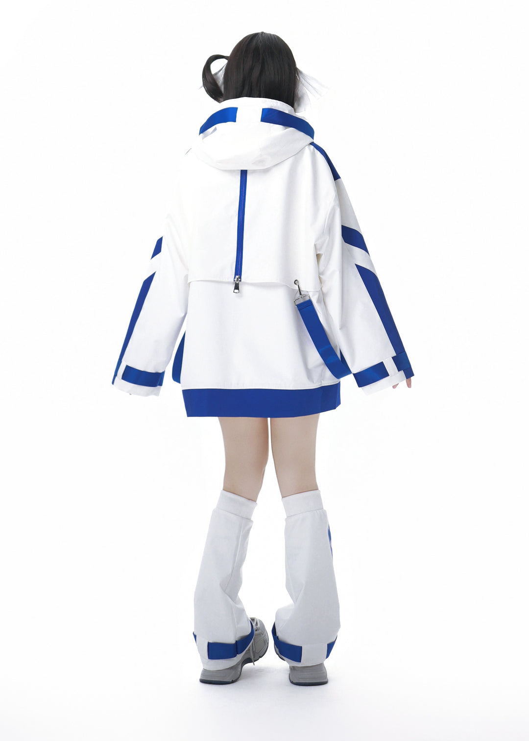 Tenshi Kaiwai Suit Hooded Windbreaker Shorts Set 40084:654380
