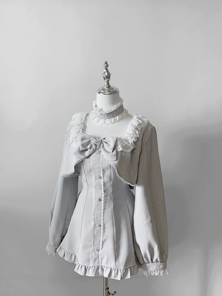 Jirai Kei Long Sleeves Dress, Pocketed Shorts (L S XL) 44197:808147