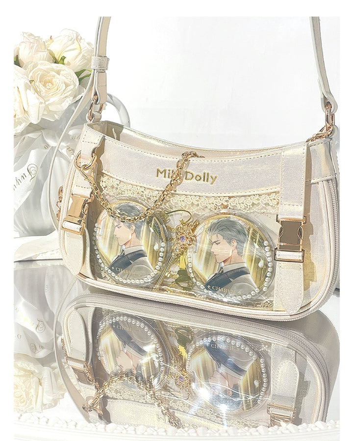 Y2K Style Ita Bag, Clear Window & Detachable Chain 43228:772299