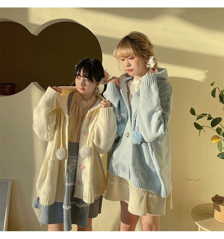 Kawaii Oversized Cardigan Sweater Coat Multicolor 22652:345792