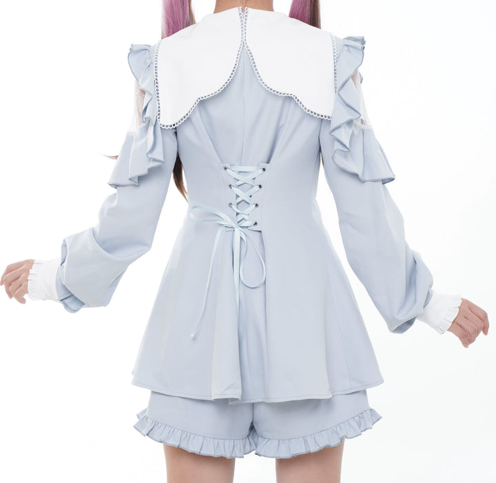 Jirai Kei Dress Puritan Collar Angel Wing Long-sleeved Dress 39868:643196