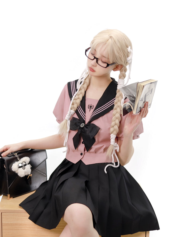 JK Uniform Sailor Collar Shirt & Skirt In Different Lengths 42564:745194