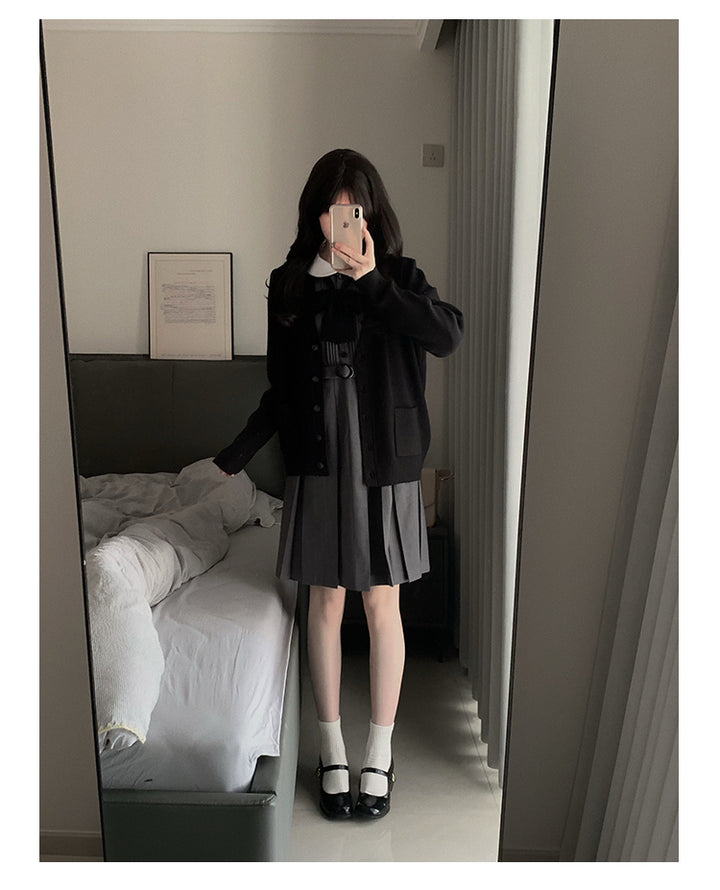 JK Uniform V-Neck Cardigan for Kansai-Collar Style Multicolor 42668:748756