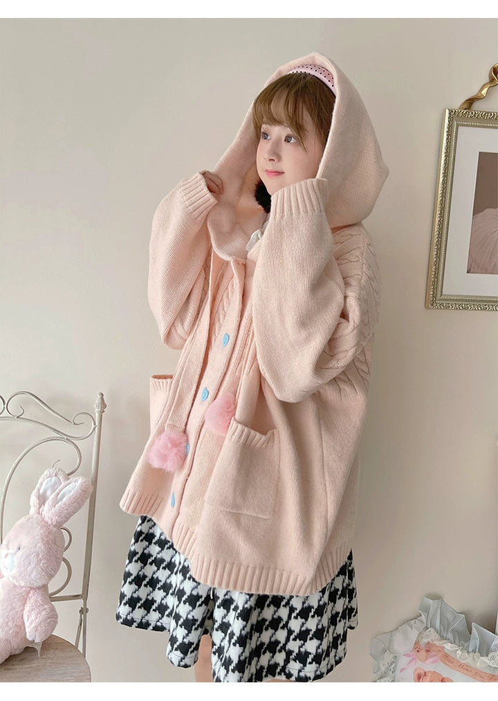 Kawaii Oversized Cardigan Sweater Coat Multicolor 22652:345582
