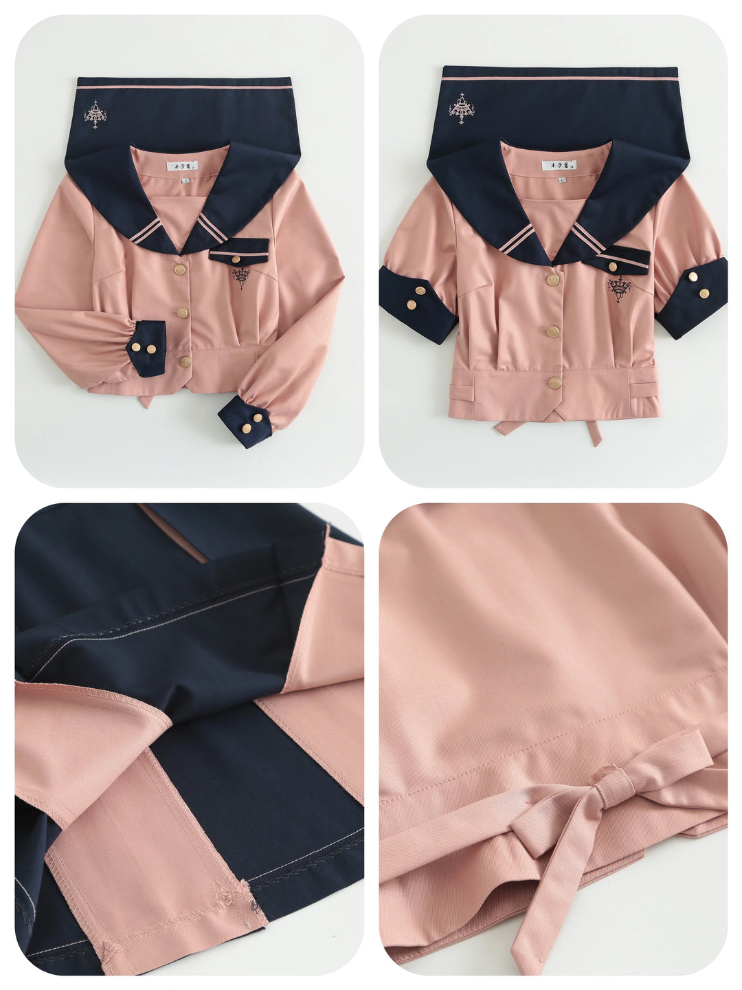 JK Uniforms with Short/Long Sleeved Shirt + Short/Mid-Length Skirt 43026:762347