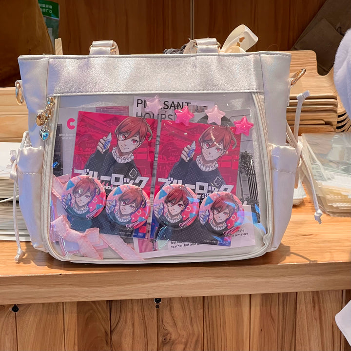 Large Capacity Ita Bag Satin Shoulder Bag Commute Tote Bag 41162:699718