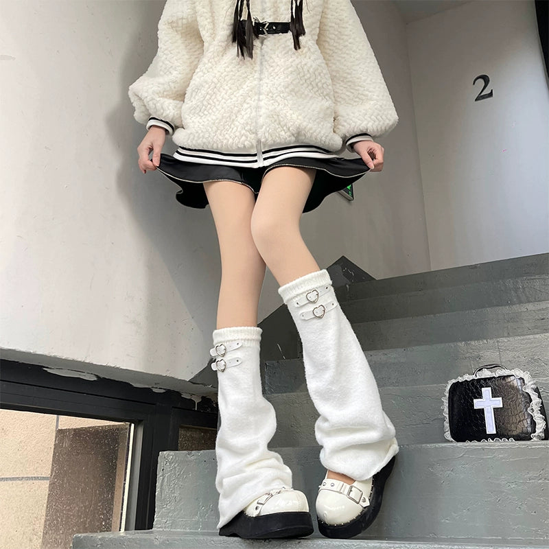Harajuku Fashion Love Leather Buckles Socks Multicolor 28964:339550 28964:339550
