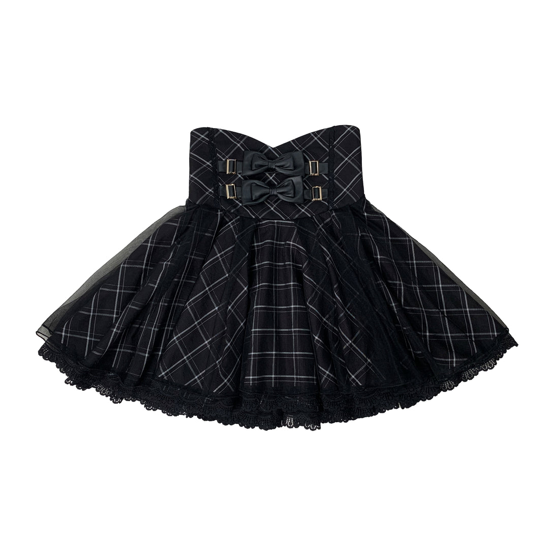 Jirai Kei Halter Neck Off-Shoulder Shirt and Lace Trim Skirt (L M S XL) 42706:749897