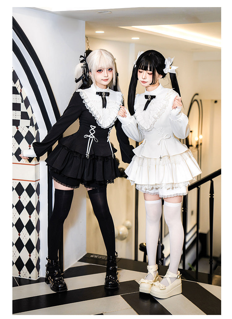 Ruffle Jirai Kei Dress | Shorts | Plush Doll Bag Each Sold Separately 42490:743480