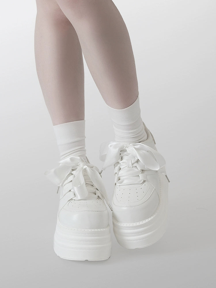 Jirai Kei Platform Shoes Round-toe Sneaker Shoes 40090:678492