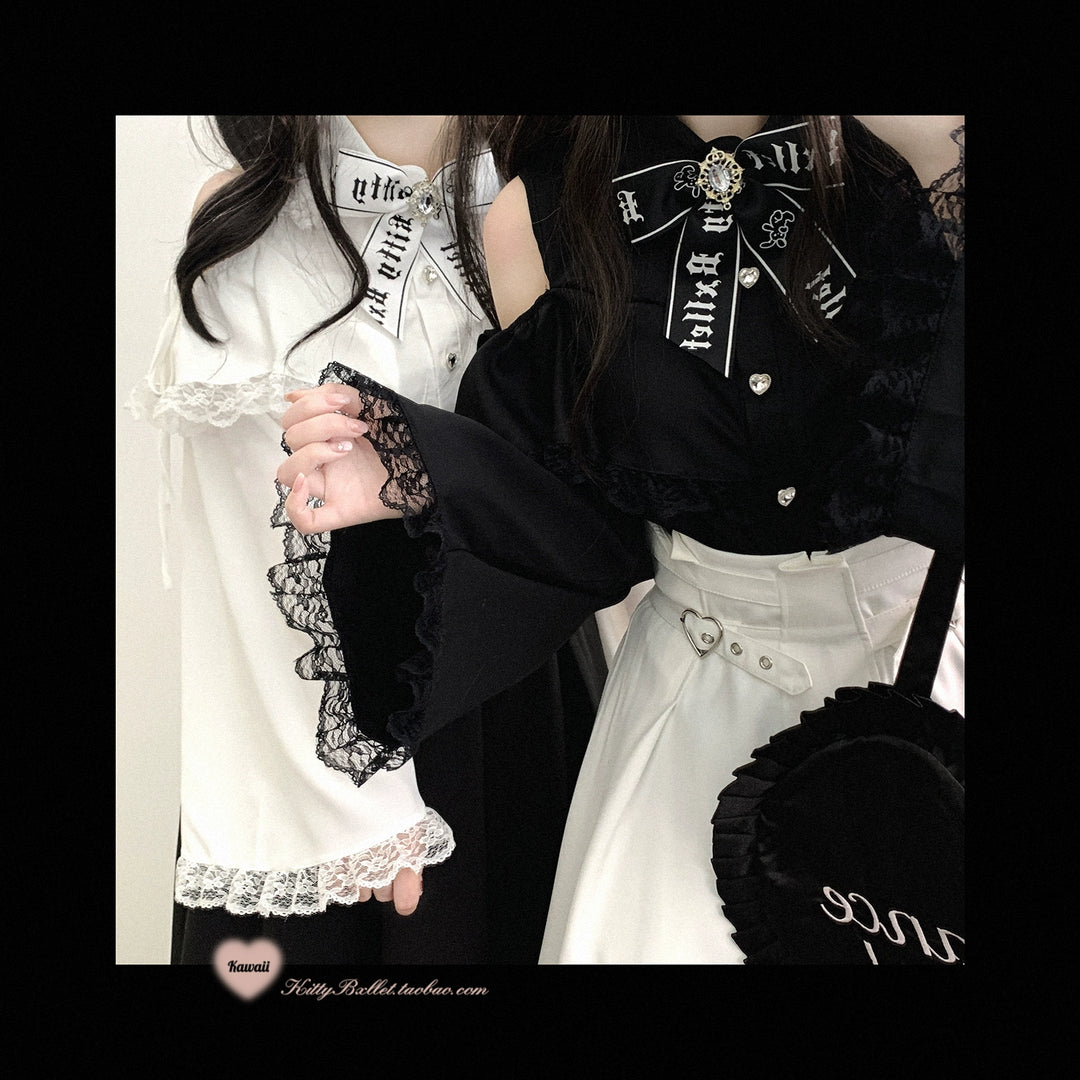 Long Jirai Kei Skirt With Lace Up And Heart-shaped Adjustable Buckle 39638:633598