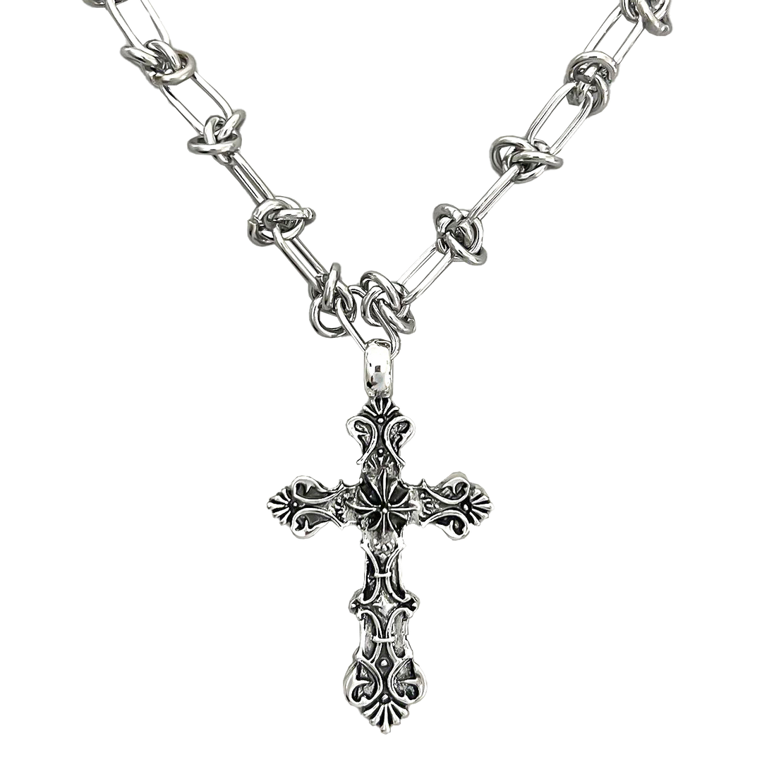 Y2K Necklace Gothic Punk Jewelry Cross Pendant Alloy Chain 42683:749331