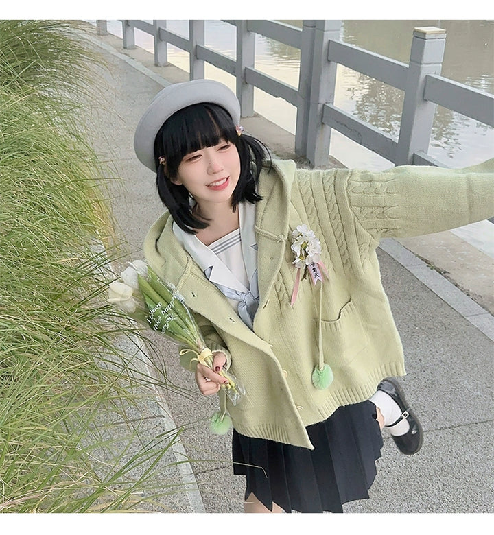 Kawaii Oversized Cardigan Sweater Coat Multicolor 22652:345534
