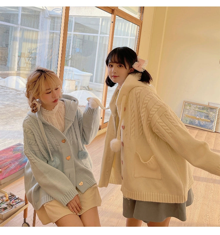 Kawaii Oversized Cardigan Sweater Coat Multicolor 22652:345530