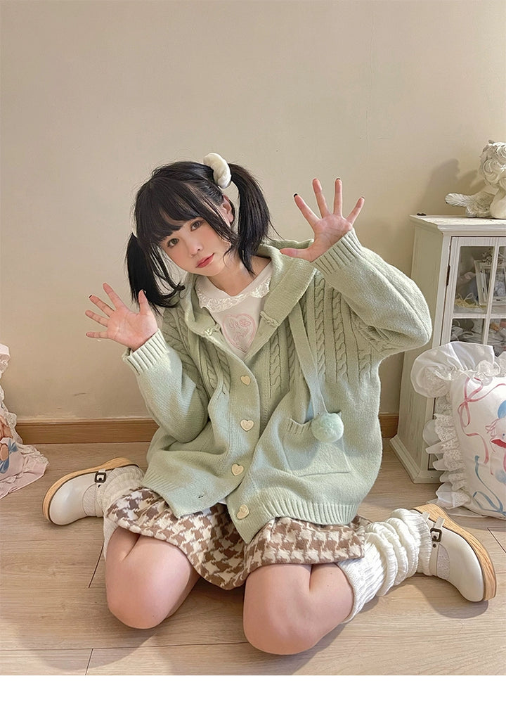 Kawaii Oversized Cardigan Sweater Coat Multicolor 22652:345740