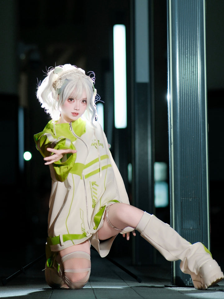 Plus Size Tenshi Kaiwai Outfit, Jacket and Shorts 44120:796928