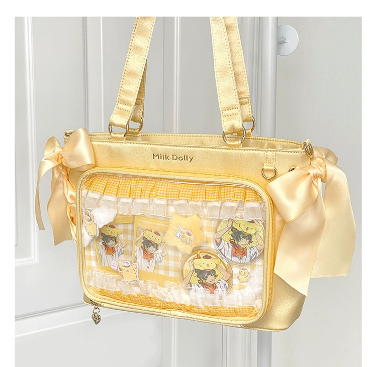 Satin Ita Bag, Clear Window & Detachable Ribbon Bow 43227:771920