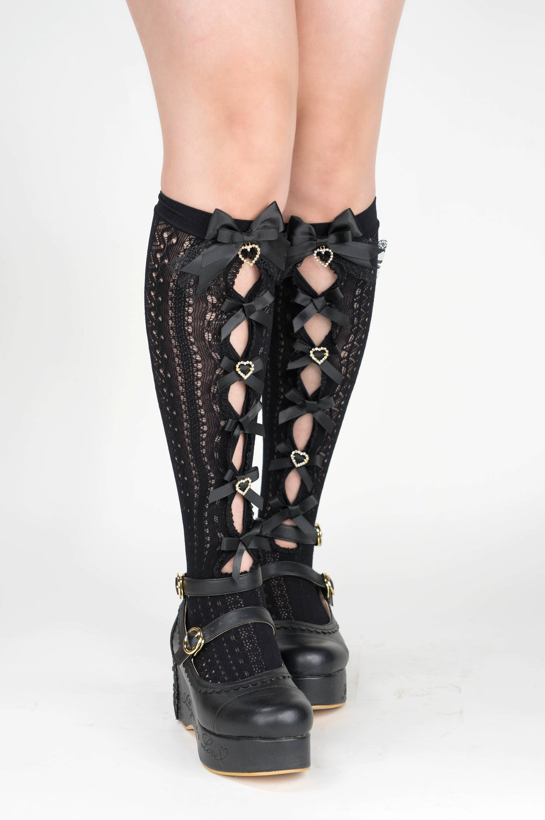 Jirai Kei Socks Lace Bow Mid-calf And Knee Socks Multicolor 33812:446026 33812:446026