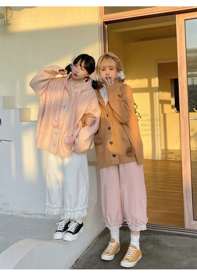 Kawaii Oversized Cardigan Sweater Coat Multicolor 22652:345758