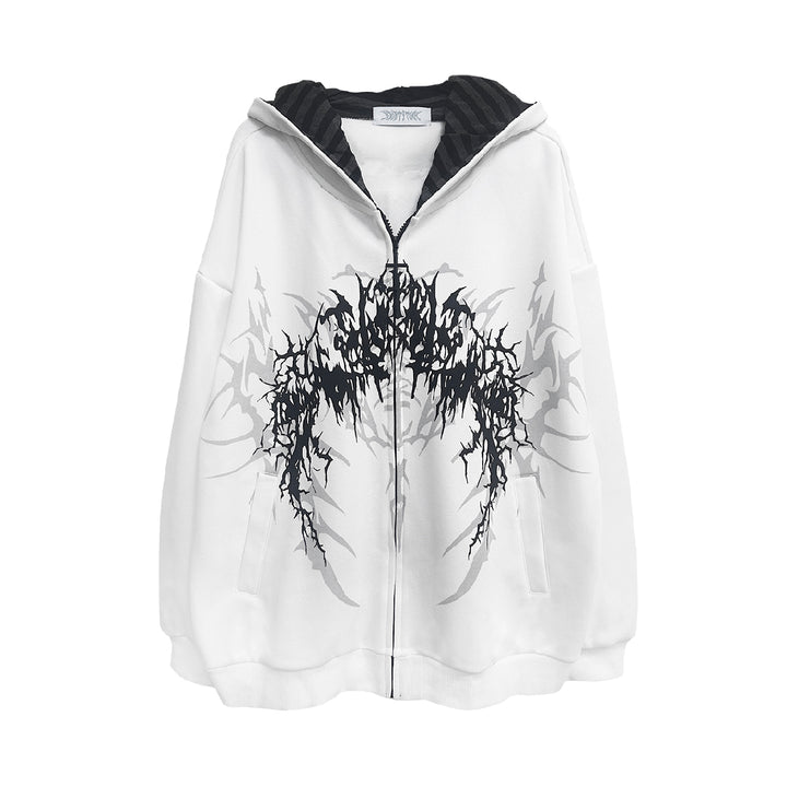 Cotton Jirai Kei Coat Gothic Punk Style with Oversized Design (L M XL) 42386:737996