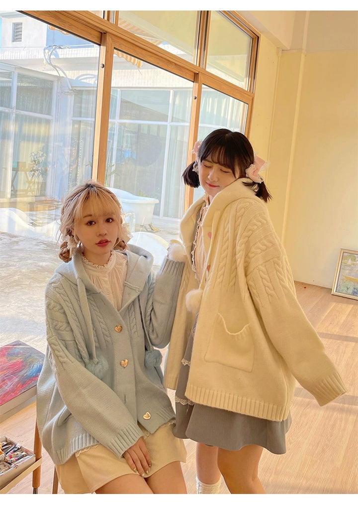 Kawaii Oversized Cardigan Sweater Coat Multicolor 22652:345540