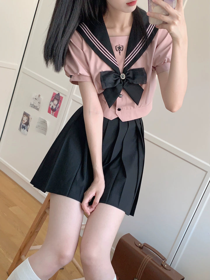 JK Uniform Sailor Collar Shirt & Skirt In Different Lengths 42564:745170