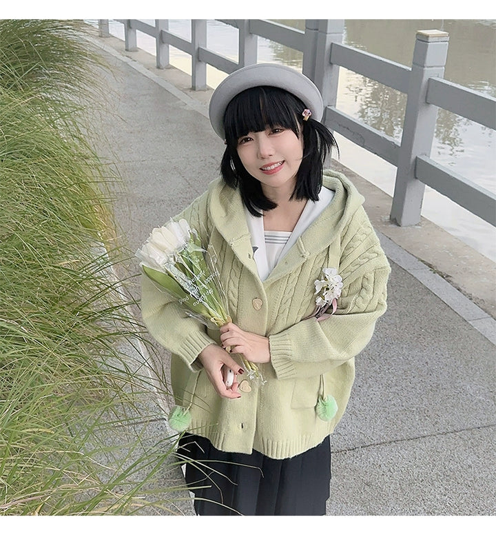 Kawaii Oversized Cardigan Sweater Coat Multicolor 22652:345638