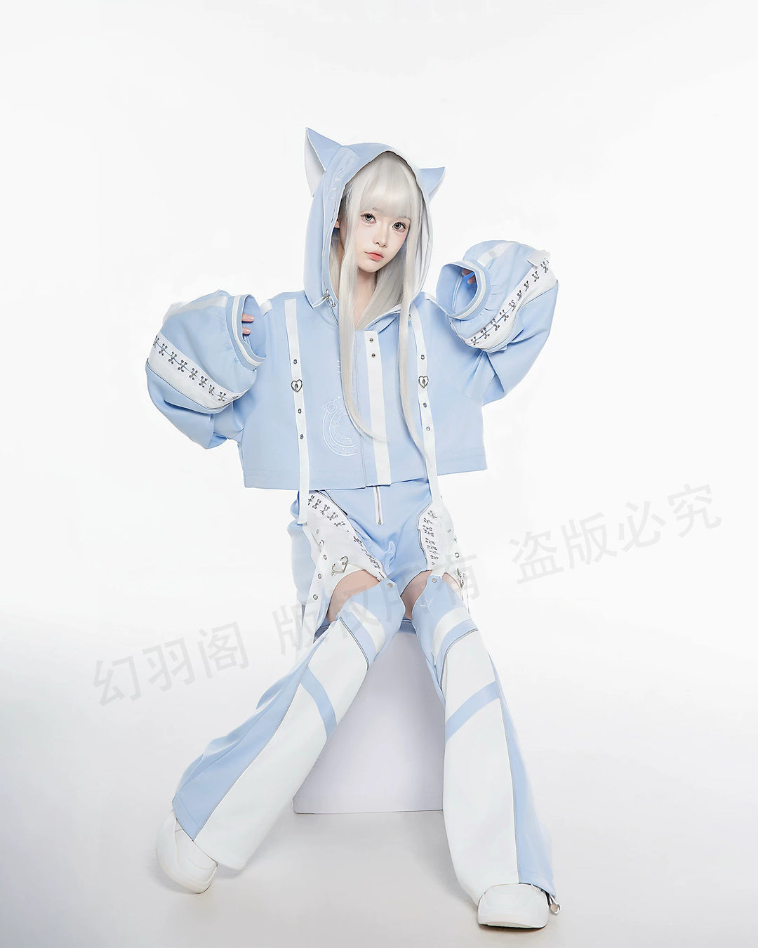 Tenshi Kaiwai Techwear Jacket and Shorts Set 44426:810707
