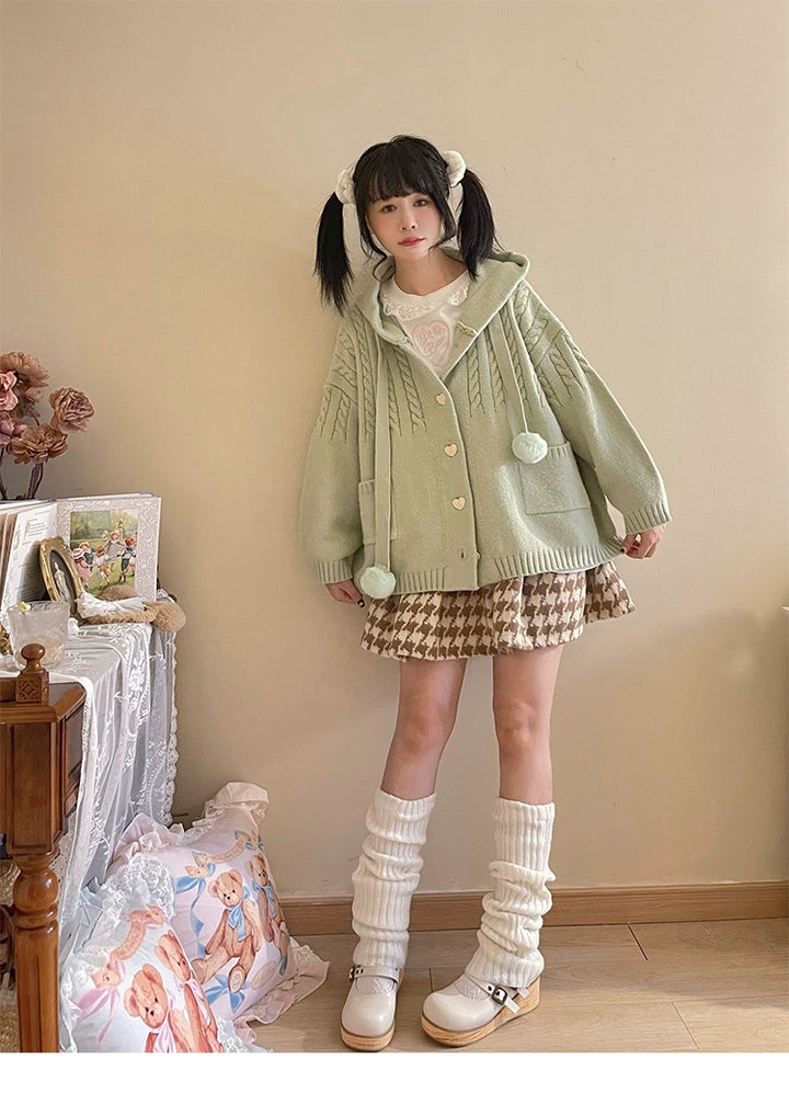 Kawaii Oversized Cardigan Sweater Coat Multicolor 22652:345646