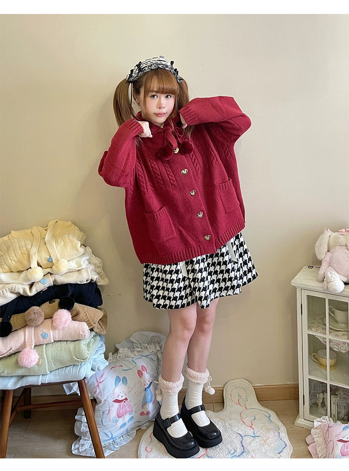 Kawaii Oversized Cardigan Sweater Coat Multicolor 22652:345594