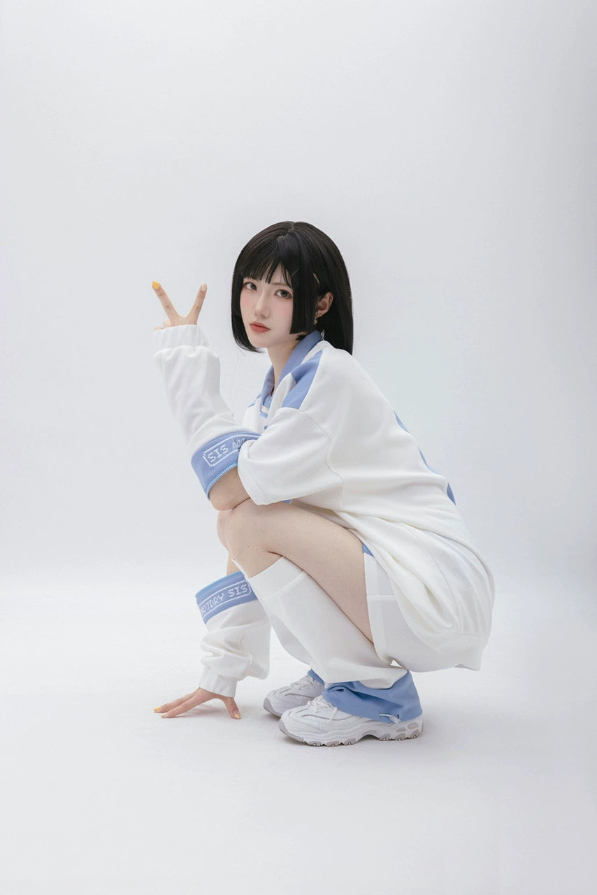 Tenshi Kaiwai Removable Sleeve Sweatshirt and Shorts Multicolor (L M) 29166:356872
