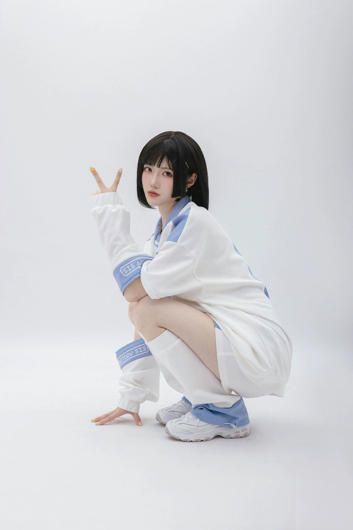 Tenshi Kaiwai Removable Sleeve Sweatshirt and Shorts Multicolor (L M) 29166:356872
