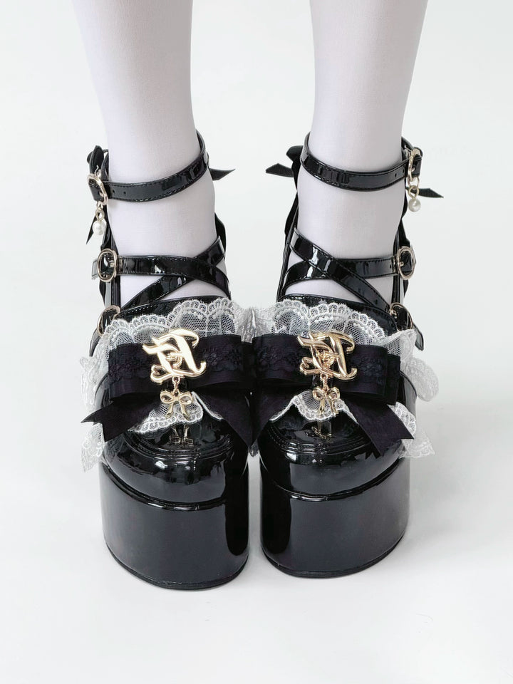 Jirai Kei High Platform Shoes, High + Mid Heel Options 43617:781145