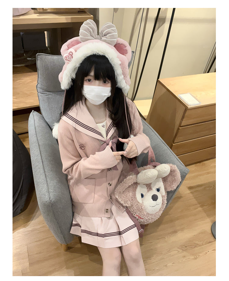 JK Uniform V-Neck Cardigan for Kansai-Collar Style Multicolor 42668:748744