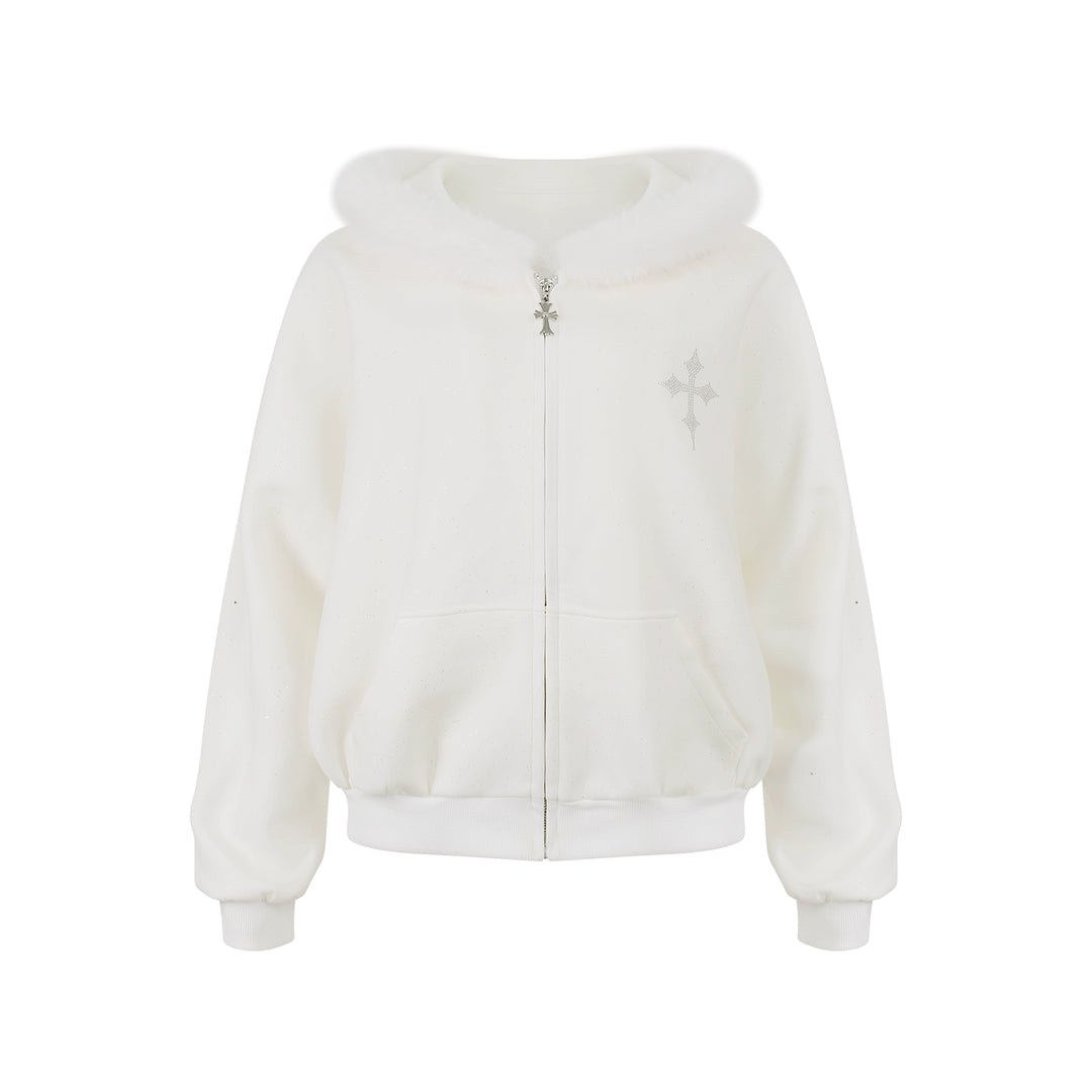 Shiny Hooded Jacket Outfit, Ear Accents (M S XS) 44079:796080