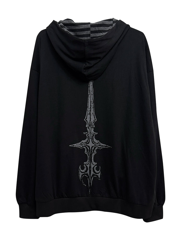 Cotton Subcul Jirai Kei Hooded Jacket, Sun Protective 43223:771345