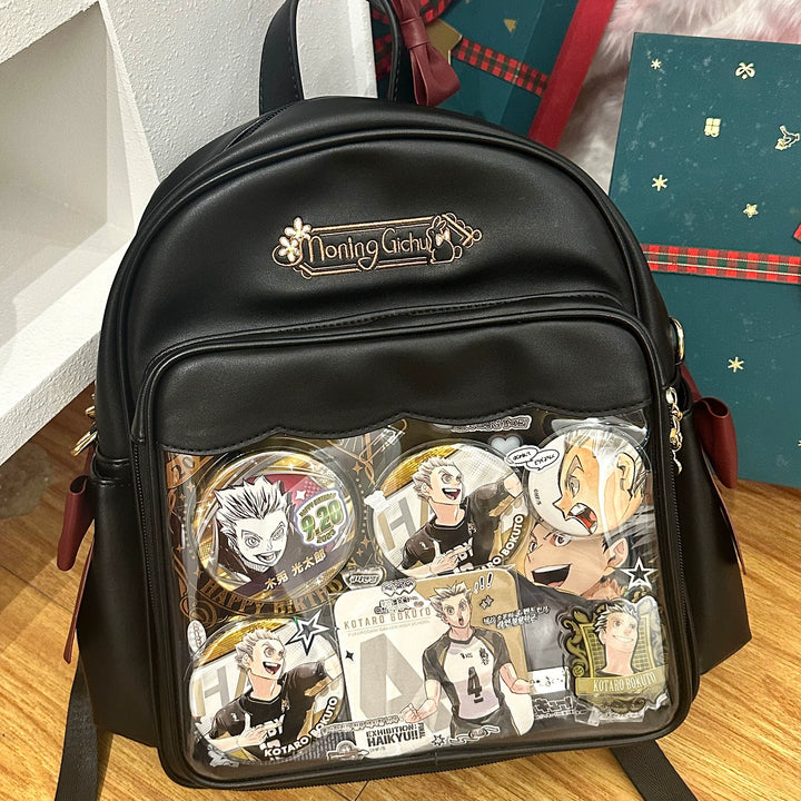 Kawaii Ita Bag Cute Large Capacity Backpack (Black) 33786:485350