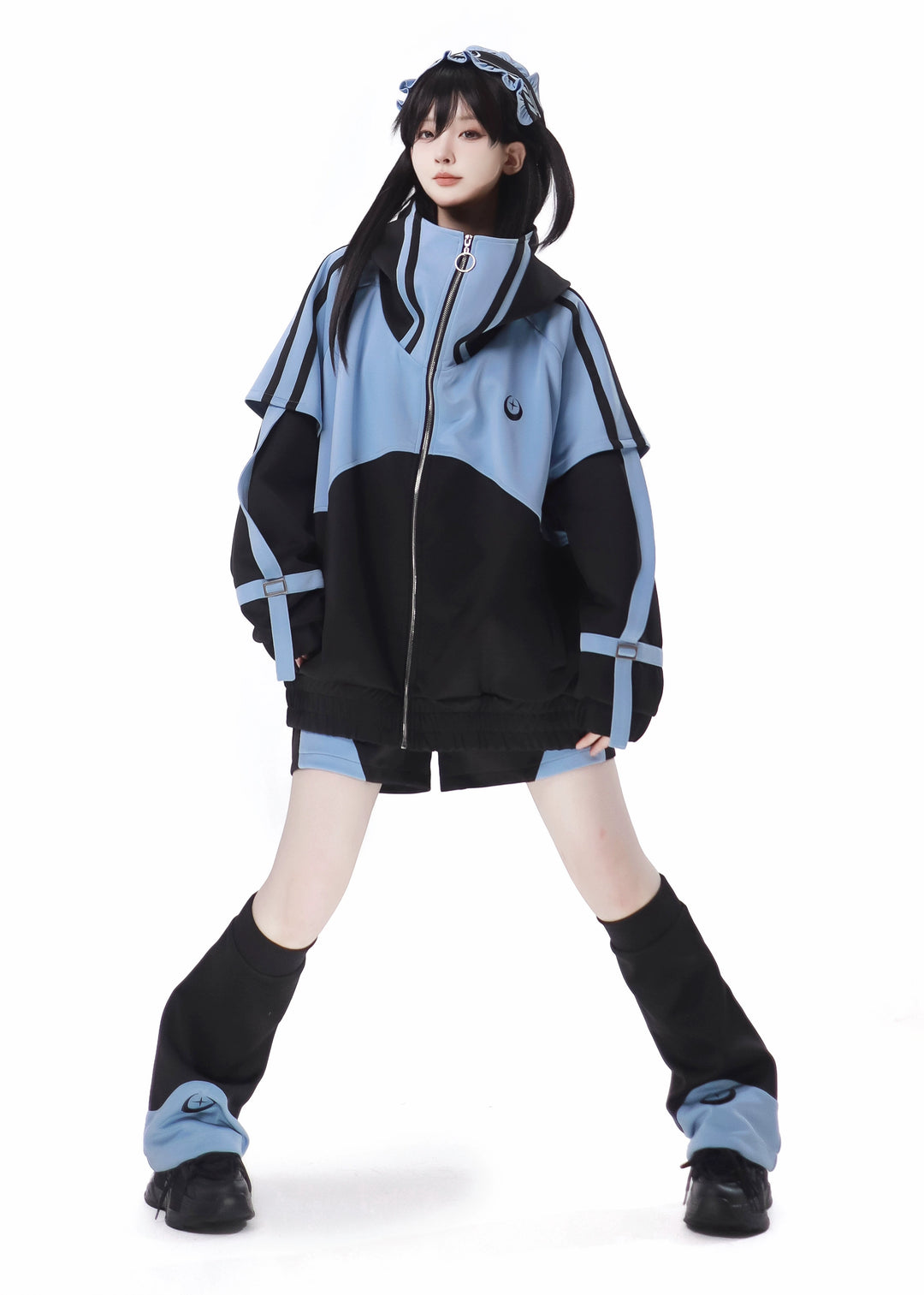 Subcul Jirai Kei Outfit Set With Moon & Star Print 34496:465538