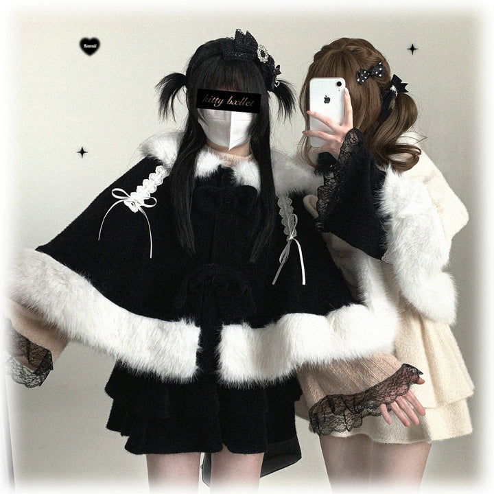 Sweet Bunny Ear Winter Cape, Polar Fleece Lining 44474:809722
