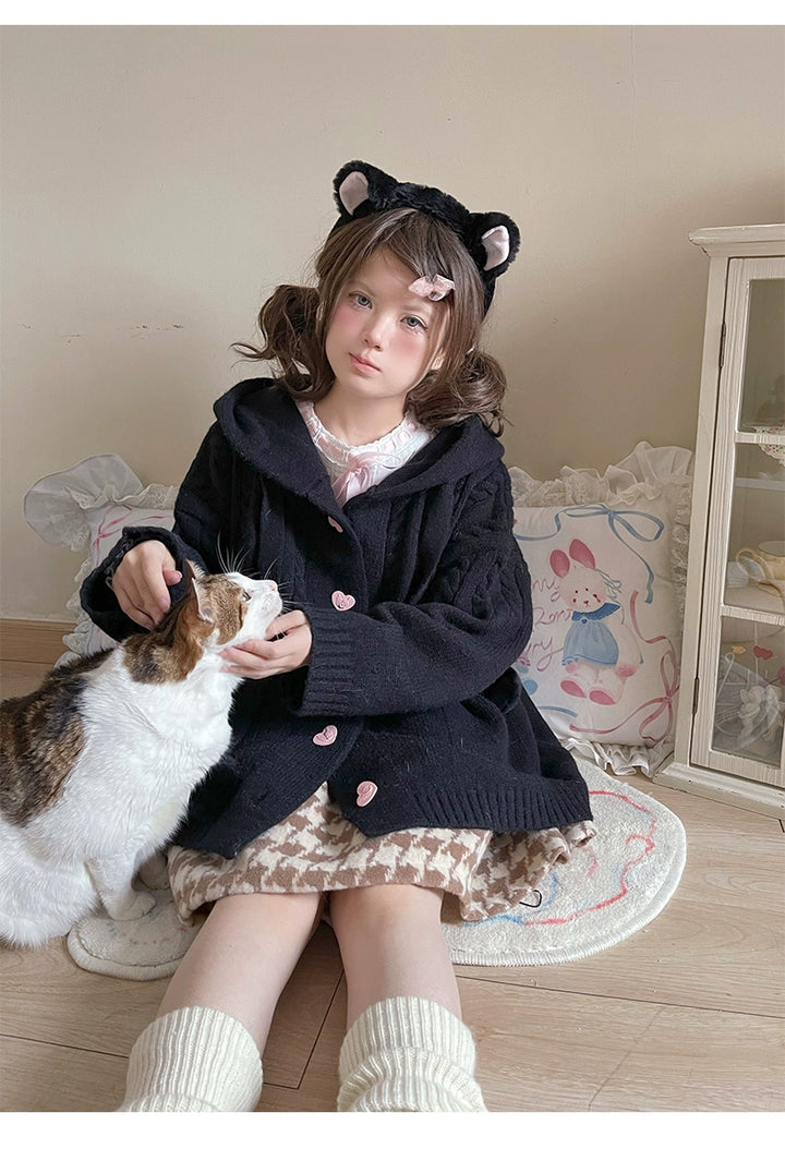 Kawaii Oversized Cardigan Sweater Coat Multicolor 22652:345706