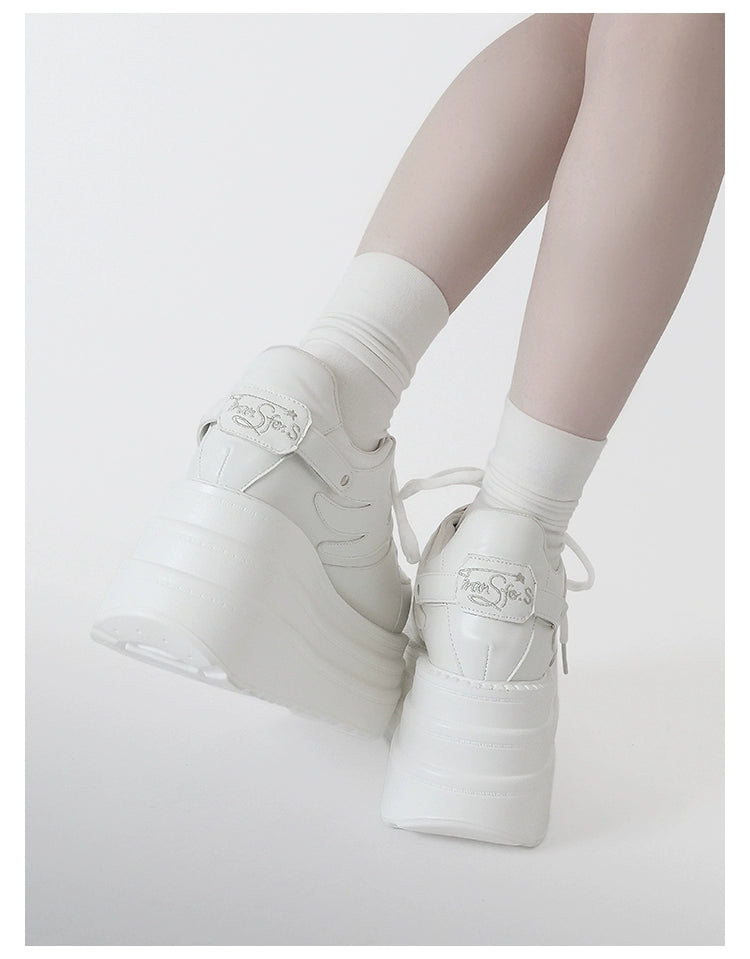 Jirai Kei Platform Shoes Round-toe Sneaker Shoes 40090:678446