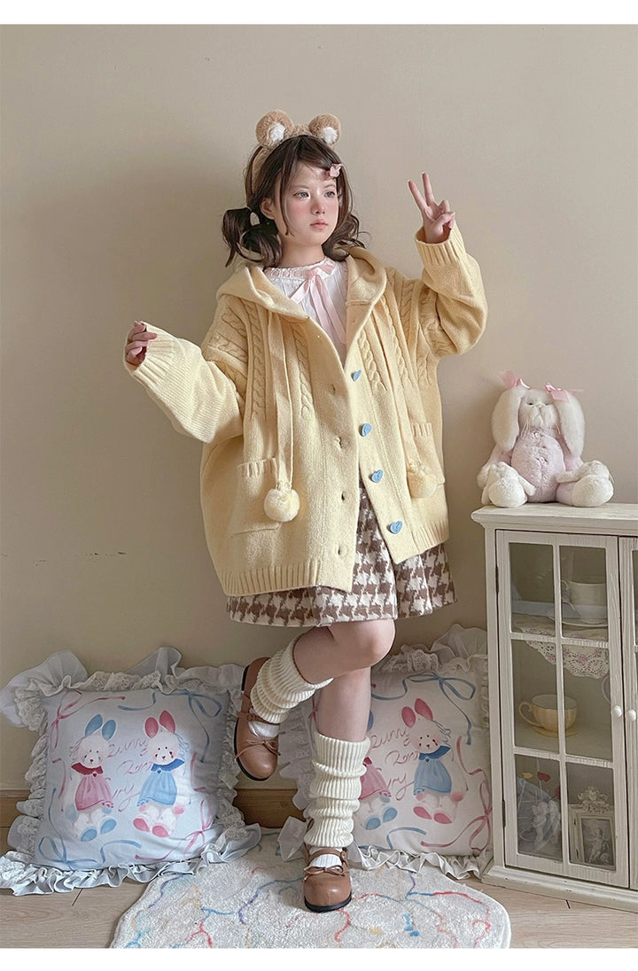 Kawaii Oversized Cardigan Sweater Coat Multicolor 22652:345598