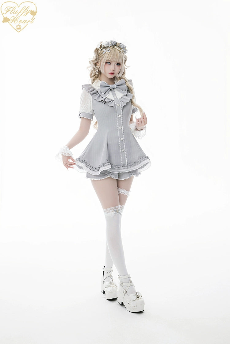 Lace-Sleeved Ryousangata Set Up, Large Bow Brooch 43448:776975