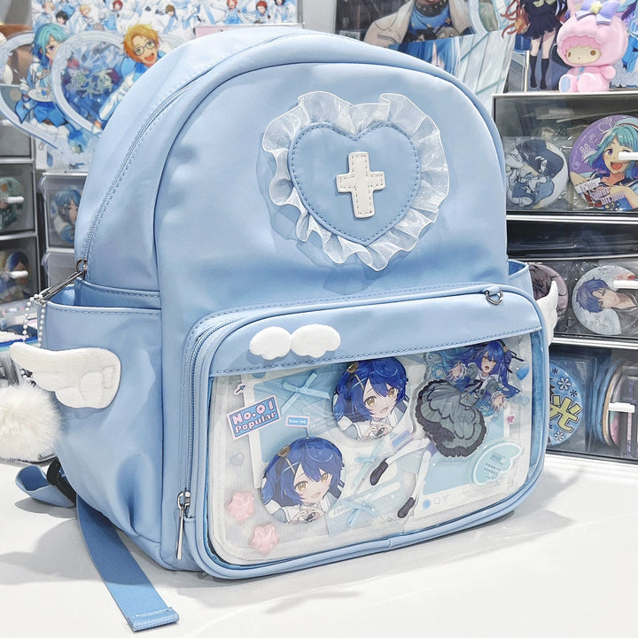 Tenshi Kaiwai Ita Bag Backpack Blue And Pink Bag 38278:588324