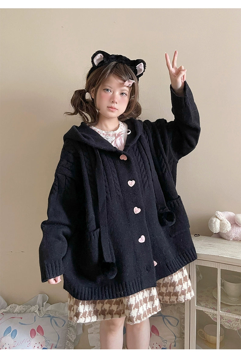 Kawaii Oversized Cardigan Sweater Coat Multicolor 22652:345736