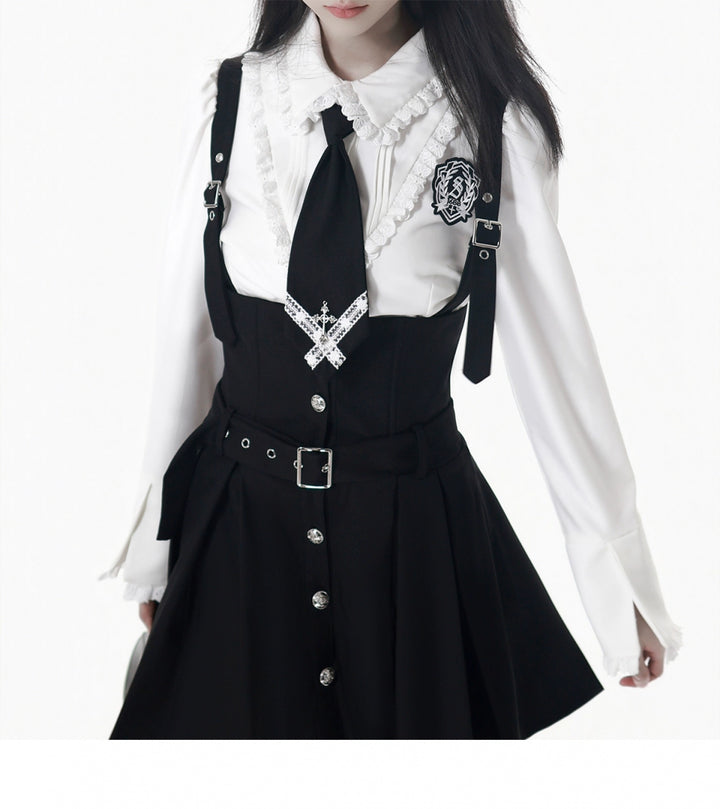 JK Uniform Striped Blazer, Blouse and Pleated Skirt 44171:800179