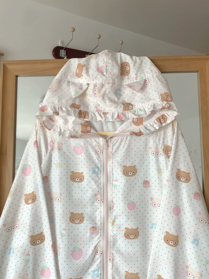 Kawaii Hooded Sunscreen Jacket with Cat Ears & Animal Prints 42905:759070