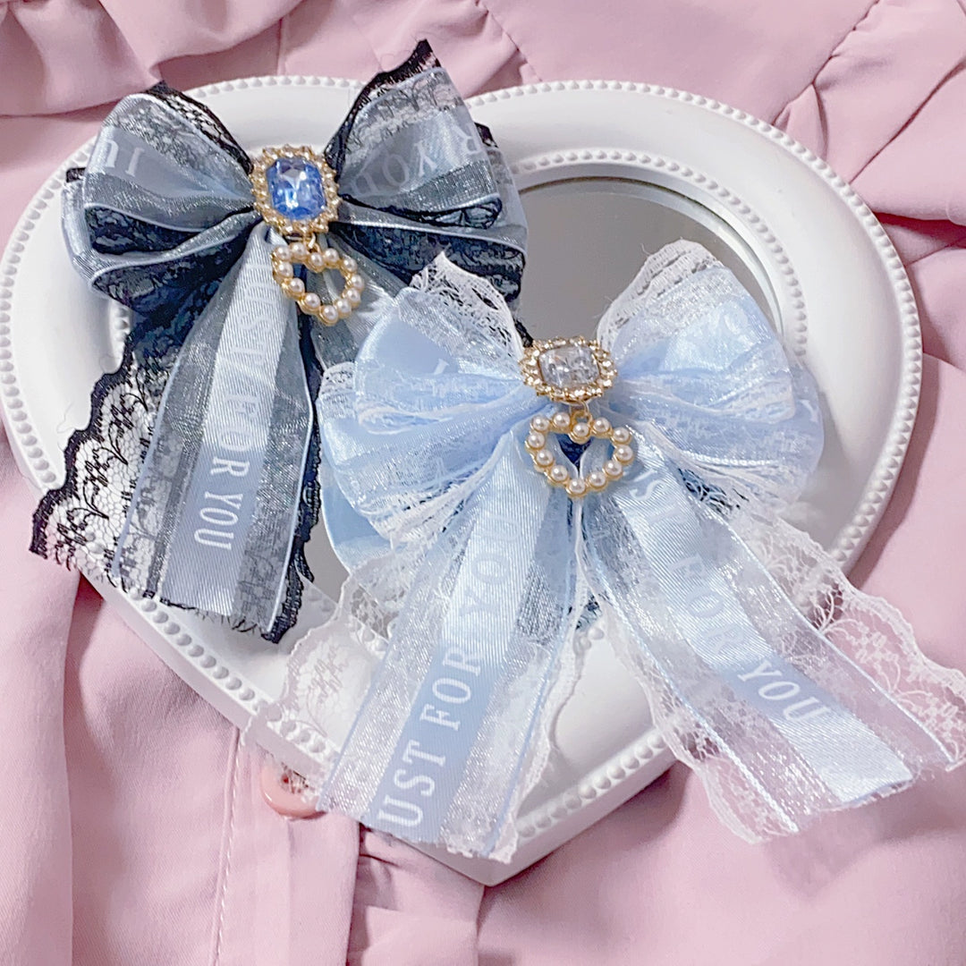 Jirai Kei Hair Clip Ryousangata Ribbon Bow Cute Hair Accessory 29322:355616 29322:355616