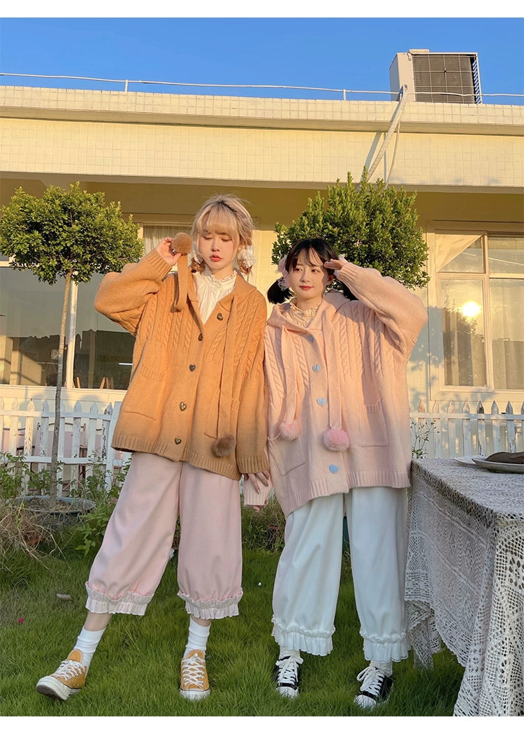 Kawaii Oversized Cardigan Sweater Coat Multicolor 22652:345710
